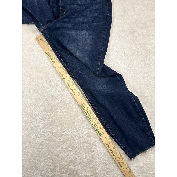 Judy Blue Jeans 16W Dark Wash Stretch Denim Skinny Fit Raw Hem JB88527 - Picture 6 of 9